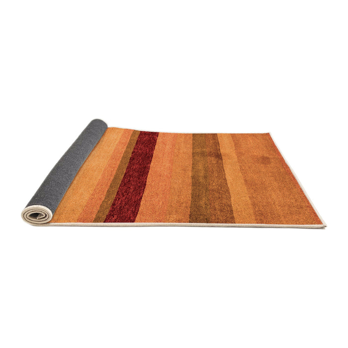 Sideview of Abstract Orange Modern Rug, abs5454org