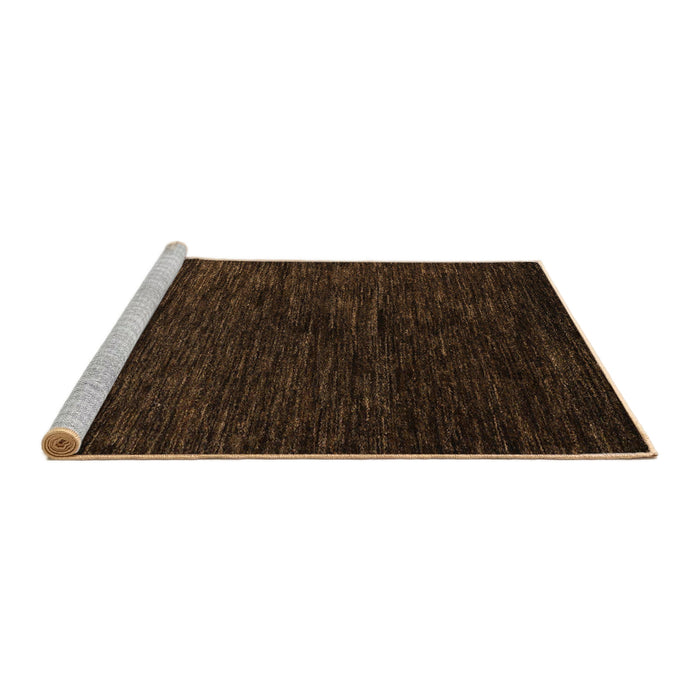 Sideview of Machine Washable Abstract Sepia Brown Rug, wshabs5455