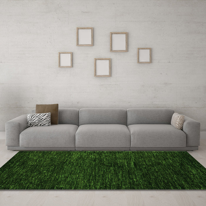 Machine Washable Abstract Green Modern Area Rugs in a Living Room,, wshabs5455grn