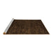 Sideview of Machine Washable Abstract Brown Modern Rug, wshabs5455brn