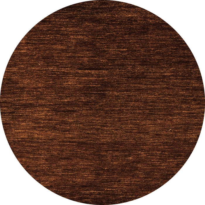 Round Abstract Orange Modern Rug, abs5455org