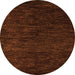 Round Abstract Orange Modern Rug, abs5455org