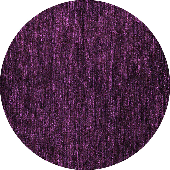 Round Machine Washable Abstract Purple Modern Area Rugs, wshabs5455pur