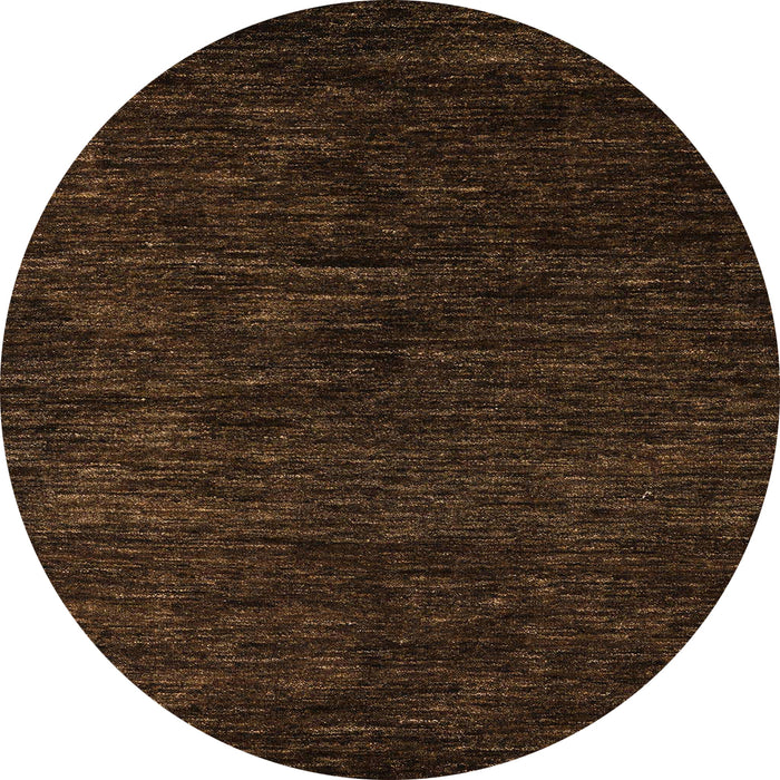 Round Machine Washable Abstract Sepia Brown Rug, wshabs5455