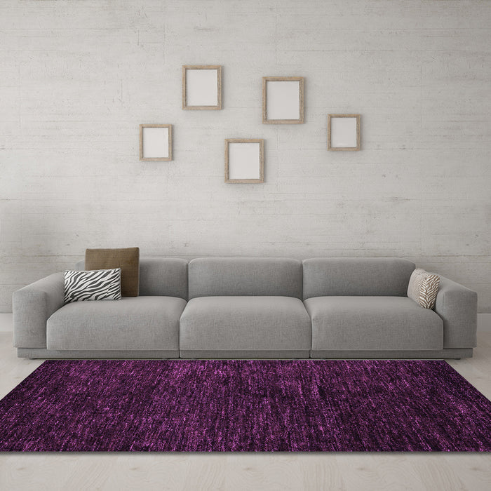 Machine Washable Abstract Purple Modern Area Rugs in a Living Room, wshabs5455pur