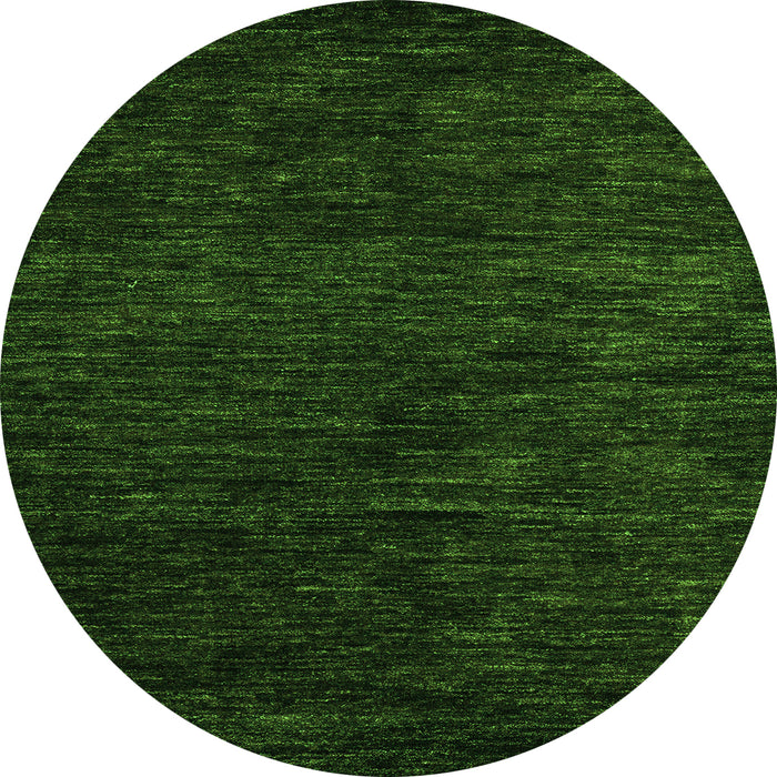 Round Machine Washable Abstract Green Modern Area Rugs, wshabs5455grn