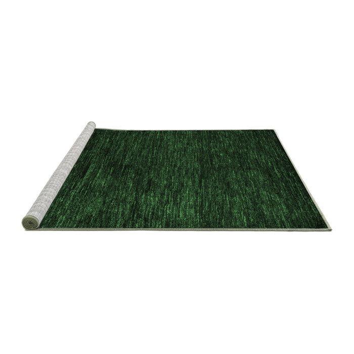 Sideview of Machine Washable Abstract Emerald Green Modern Area Rugs, wshabs5455emgrn