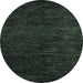 Round Abstract Light Blue Modern Rug, abs5455lblu