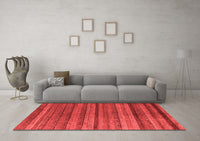 Machine Washable Abstract Red Modern Rug, wshabs5456red