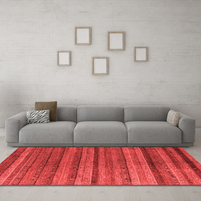 Modern Red Washable Rugs