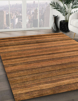 Abstract Orange Modern Rug in Family Room, abs5456