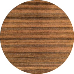 Round Abstract Orange Modern Rug, abs5456
