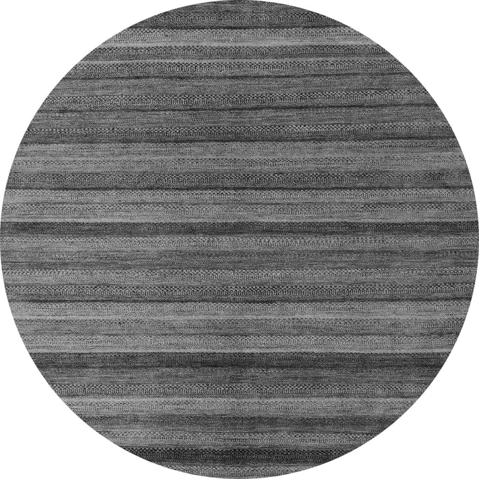 Round Machine Washable Abstract Gray Modern Rug, wshabs5456gry