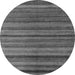 Round Machine Washable Abstract Gray Modern Rug, wshabs5456gry