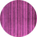 Round Abstract Purple Modern Rug, abs5456pur