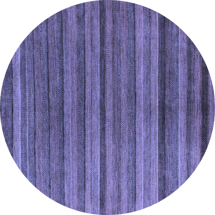 Round Abstract Blue Modern Rug, abs5456blu