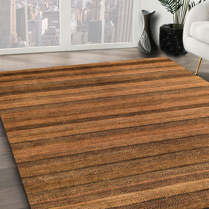 Machine Washable Abstract Orange Rug in a Family Room, wshabs5456