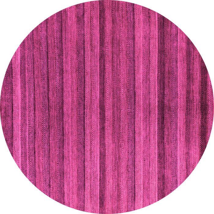 Round Machine Washable Abstract Pink Modern Rug, wshabs5456pnk
