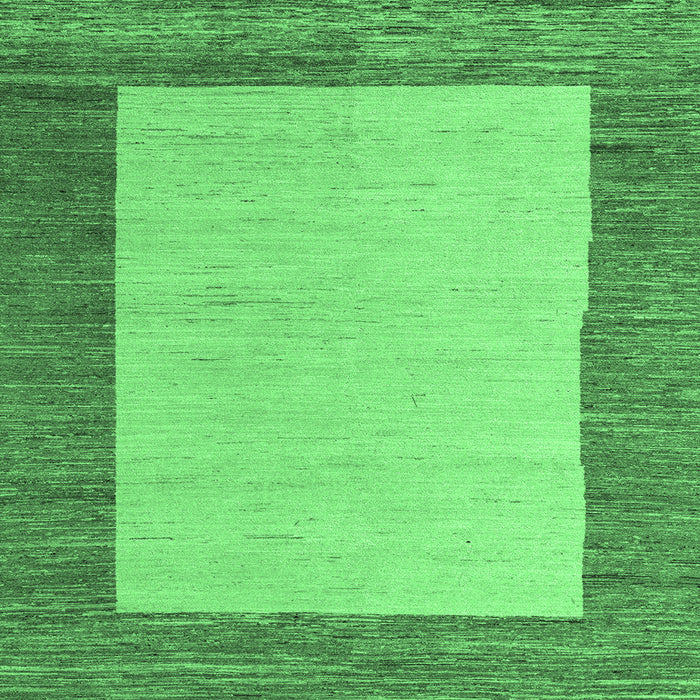 Square Machine Washable Abstract Emerald Green Modern Area Rugs, wshabs5457emgrn
