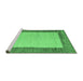 Sideview of Machine Washable Abstract Emerald Green Modern Area Rugs, wshabs5457emgrn