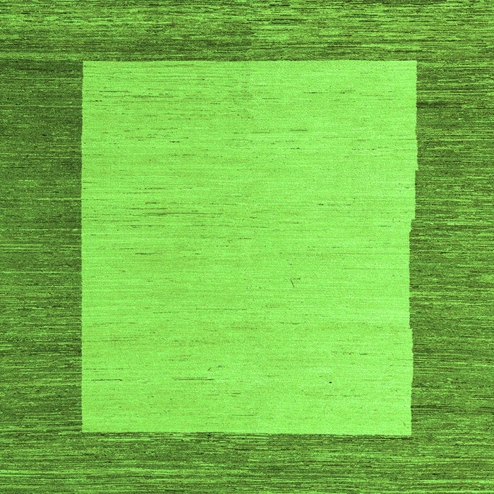 Square Abstract Green Modern Rug, abs5457grn