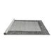 Sideview of Machine Washable Abstract Gray Modern Rug, wshabs5457gry