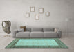 Machine Washable Abstract Light Blue Modern Rug in a Living Room, wshabs5457lblu