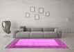 Machine Washable Abstract Purple Modern Area Rugs in a Living Room, wshabs5457pur