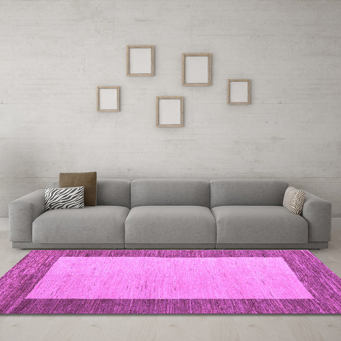Machine Washable Abstract Purple Modern Area Rugs in a Living Room, wshabs5457pur