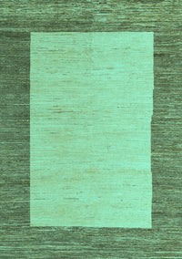 Abstract Turquoise Modern Rug, abs5457turq