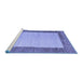 Sideview of Machine Washable Abstract Blue Modern Rug, wshabs5457blu