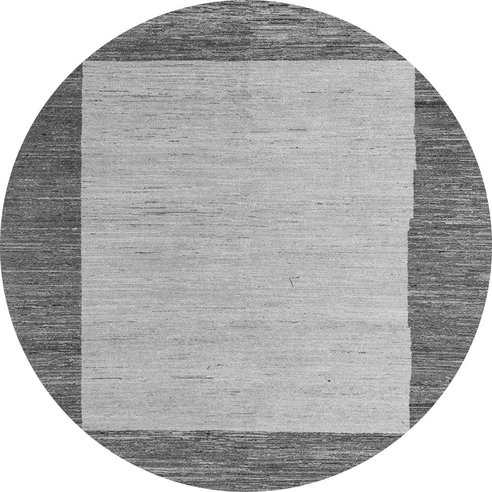Round Machine Washable Abstract Gray Modern Rug, wshabs5457gry