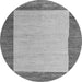 Round Machine Washable Abstract Gray Modern Rug, wshabs5457gry