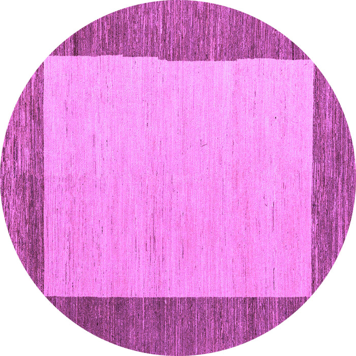 Round Abstract Purple Modern Rug, abs5457pur