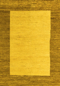 Abstract Yellow Modern Rug, abs5457yw