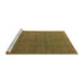 Sideview of Machine Washable Abstract Saddle Brown Rug, wshabs5458