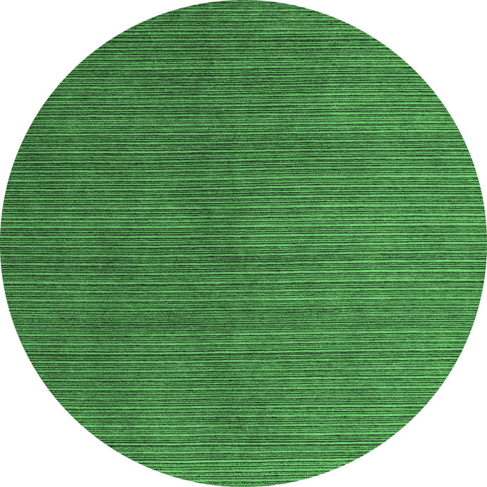 Round Abstract Emerald Green Modern Rug, abs5458emgrn