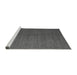 Sideview of Machine Washable Abstract Gray Modern Rug, wshabs5458gry