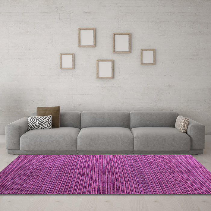 Machine Washable Abstract Purple Modern Area Rugs in a Living Room, wshabs5458pur