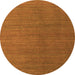 Round Abstract Orange Modern Rug, abs5458org