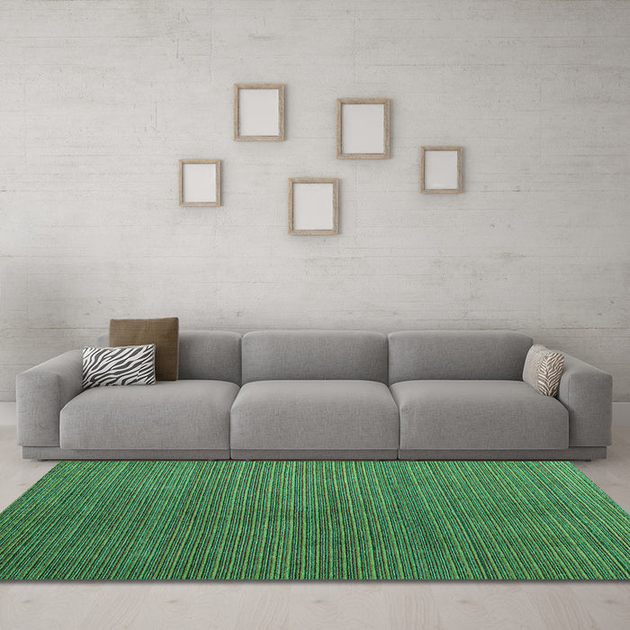 Machine Washable Abstract Turquoise Modern Area Rugs in a Living Room,, wshabs5458turq