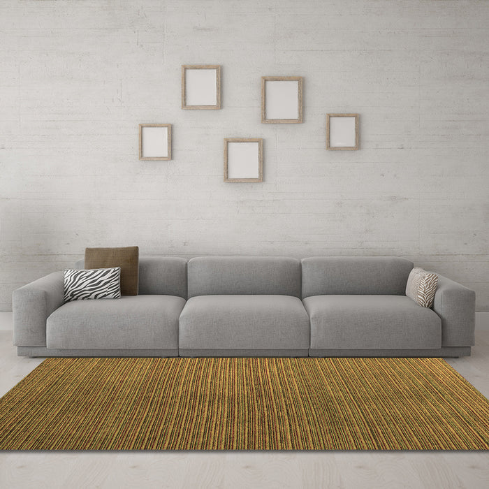 Machine Washable Abstract Brown Modern Rug in a Living Room,, wshabs5458brn