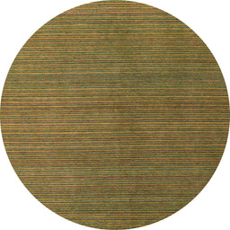 Round Machine Washable Abstract Saddle Brown Rug, wshabs5458