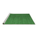 Sideview of Machine Washable Abstract Emerald Green Modern Area Rugs, wshabs5458emgrn