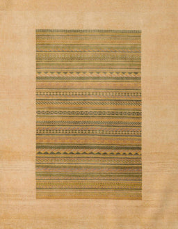 Machine Washable Abstract Cinnamon Brown Rug, wshabs5459