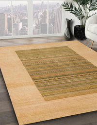 Abstract Cinnamon Brown Modern Rug, abs5459