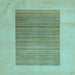 Square Abstract Light Blue Modern Rug, abs5459lblu