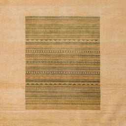Square Abstract Cinnamon Brown Modern Rug, abs5459