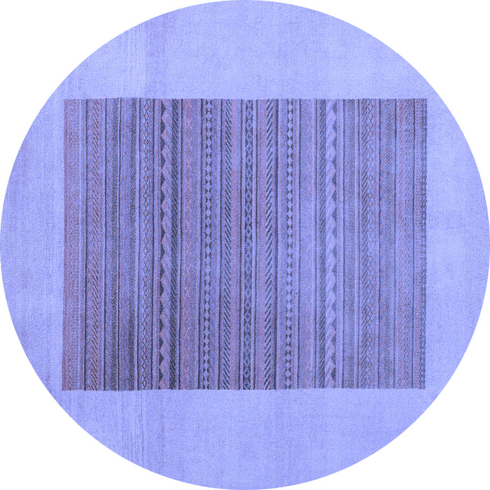 Round Machine Washable Abstract Blue Modern Rug, wshabs5459blu