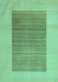 Abstract Turquoise Modern Rug, abs5459turq